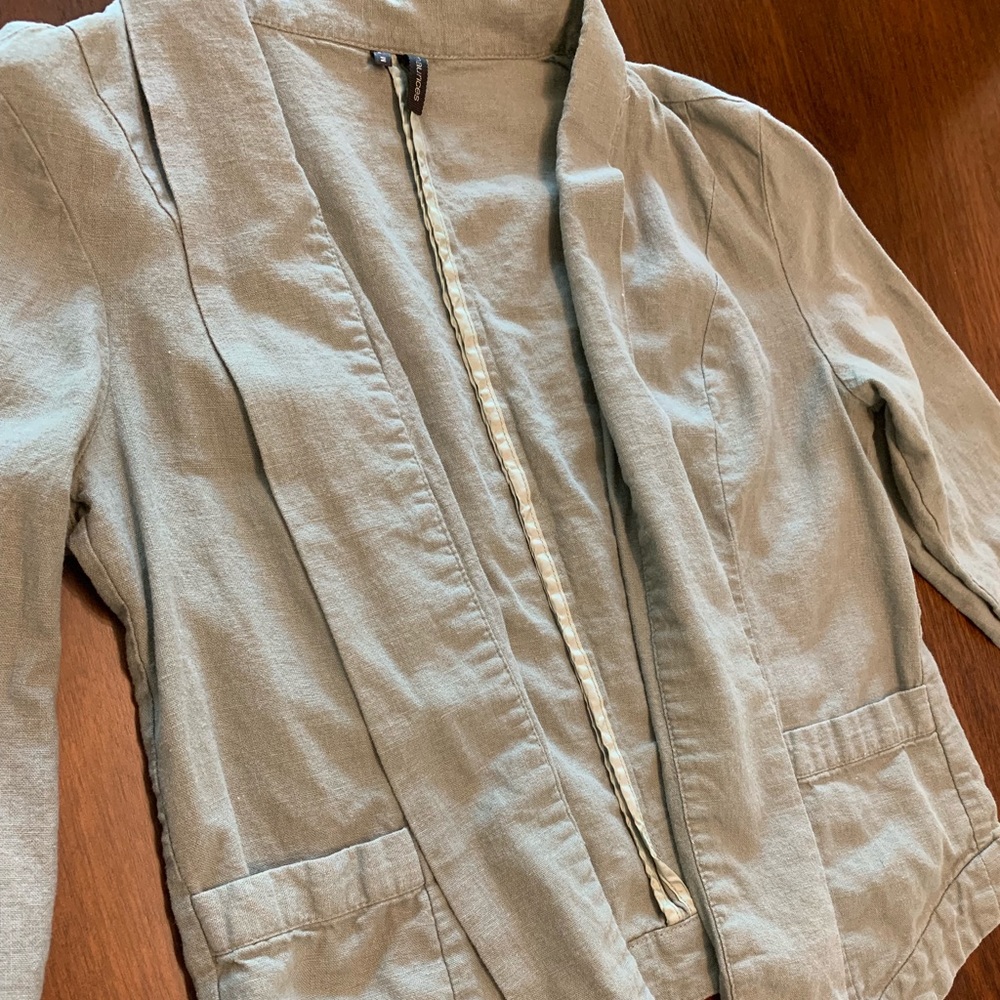 Sage green linen jacket